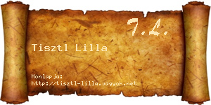 Tisztl Lilla névjegykártya